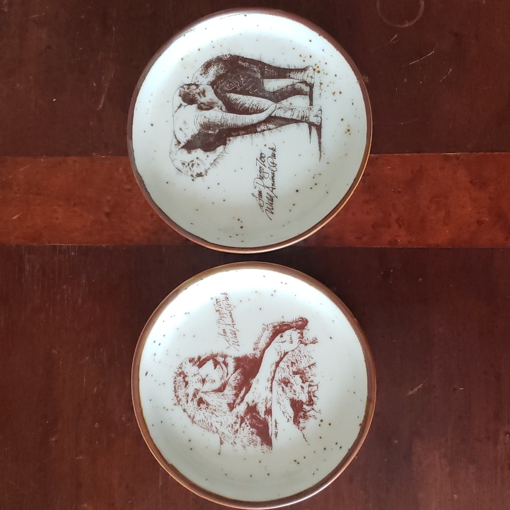 Vintage San Diego Zoo Japanese Trinket Dishes 4.5"